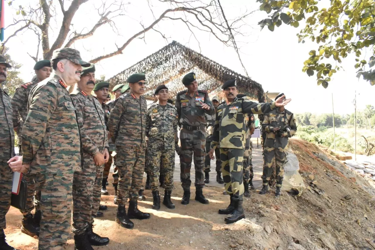 Eastern Command surveys Mizoram, Tripura borders amid Bangladesh tensions Eastern Command surveys Mizoram, Tripura borders amid Bangladesh tensions