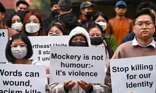 Tripura student’s killing: Northeast students protest at Jantar Mantar demanding justice