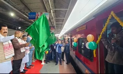 Silchar–Agartala Express with modern LHB coaches flagged off at Silchar