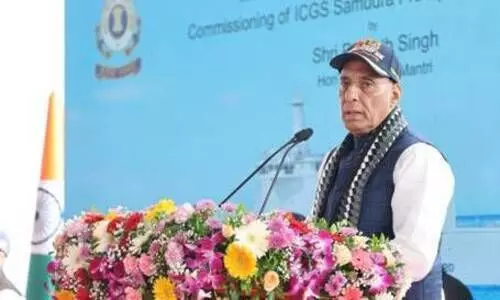 ‘India a responsible maritime power’: Rajnath at ICG pollution vessel launch