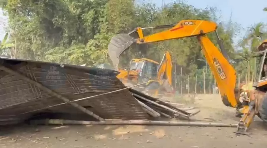Over 700 families evicted as Assam clears 6,200 bighas in Sonitpur Over 700 families evicted as Assam clears 6,200 bighas in Sonitpur