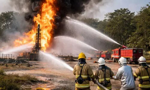 Blowout at ONGC well in Andhra Pradesh continues amid safety concerns