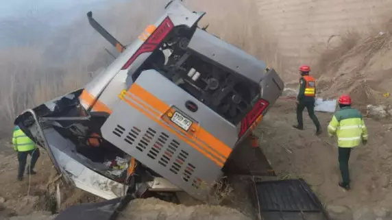 Five killed, 24 injured after bus plunges into ravine in Punjab, Pakistan Five killed, 24 injured after bus plunges into ravine in Punjab, Pakistan