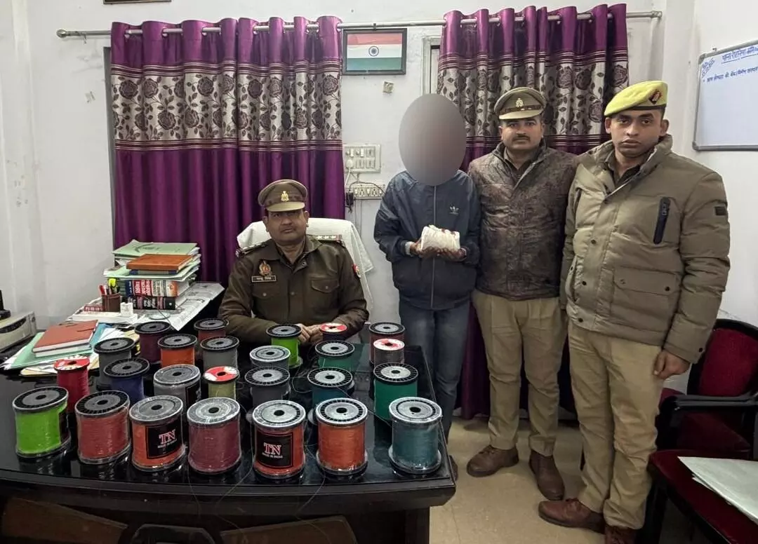 Rs 1.24 crore Chinese Manja seized in Hyderabad; 143 arrested by police Rs 1.24 crore Chinese Manja seized in Hyderabad; 143 arrested by police