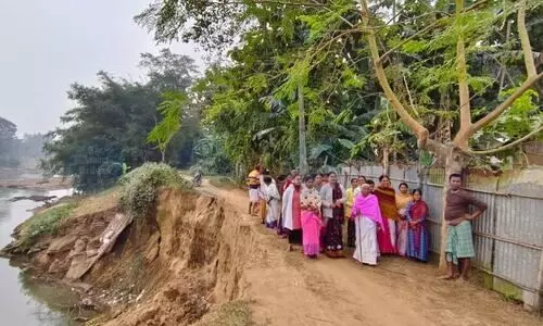 No roads, no votes: Palasbari villagers protest erosion, warn of poll boycott