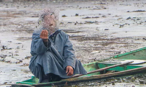 Dal Lake freezes in parts as night temperatures stay well below zero