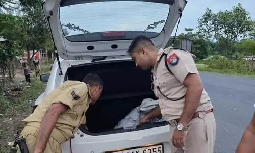 Cachar Police use appreciation with roses to drive road safety message in Silchar