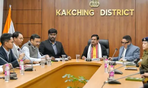 Union MoS inspects urban development schemes, meets officials in Manipur