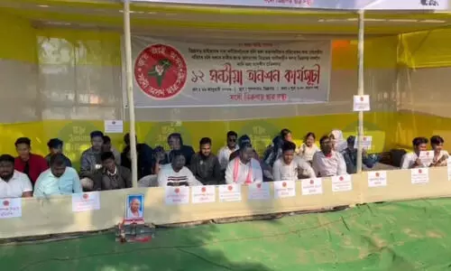 Students body stage 12-hour hunger strike seeking anti-erosion measures in Dibrugarh