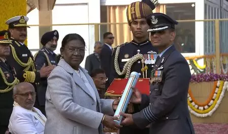 IAF’s Shubhanshu Shukla receives Ashoka Chakra for space mission bravery IAF’s Shubhanshu Shukla receives Ashoka Chakra for space mission bravery