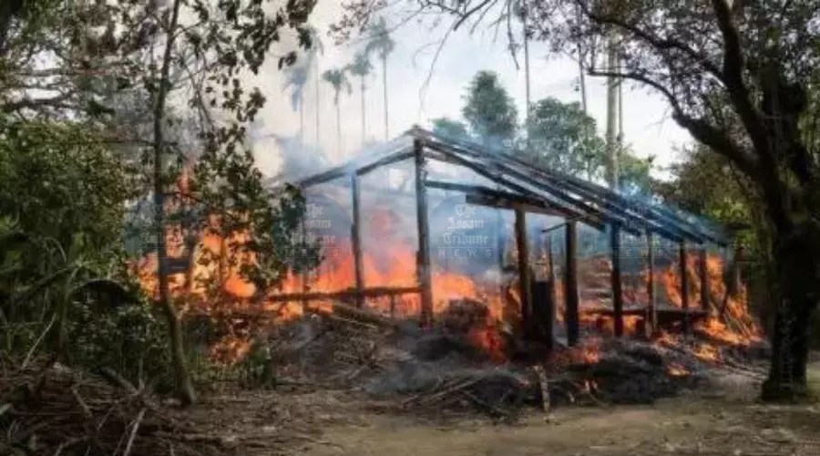 Militant body claims role after farmhouses torched in Manipurs Kongpokpi