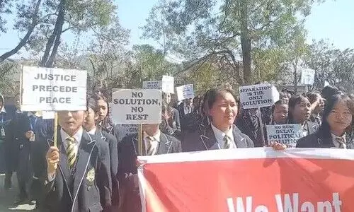 Churachandpur sees second rally in 10 days over political solution in Manipur