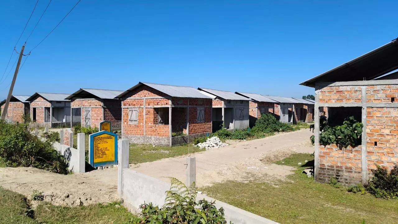 PMAY-G cluster houses in Bongaigaon lie abandoned as beneficiaries refuse to move