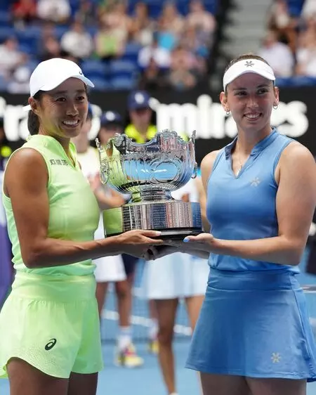 Mertens and Zhang claim Australian Open women’s doubles trophy