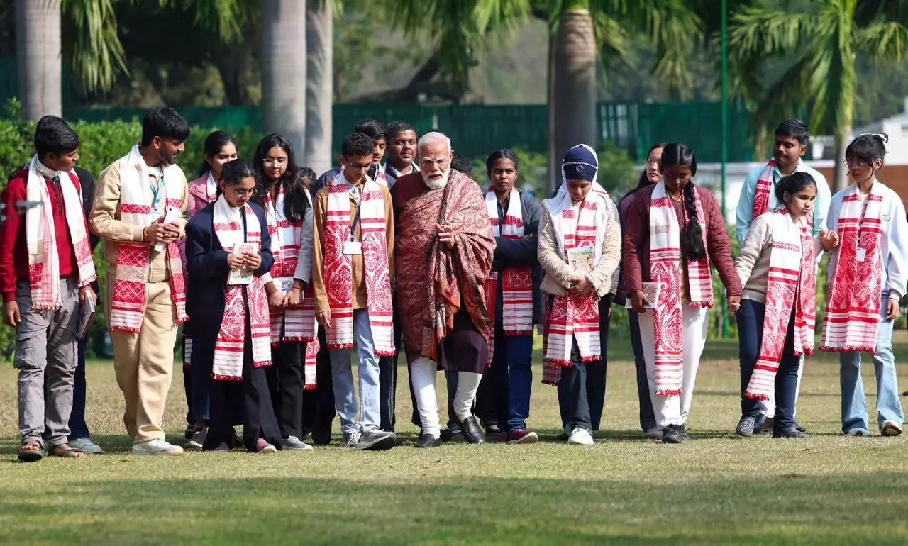 PM Modi calls Gamosa his ‘most cherished possession’ at Pariksha Pe Charcha