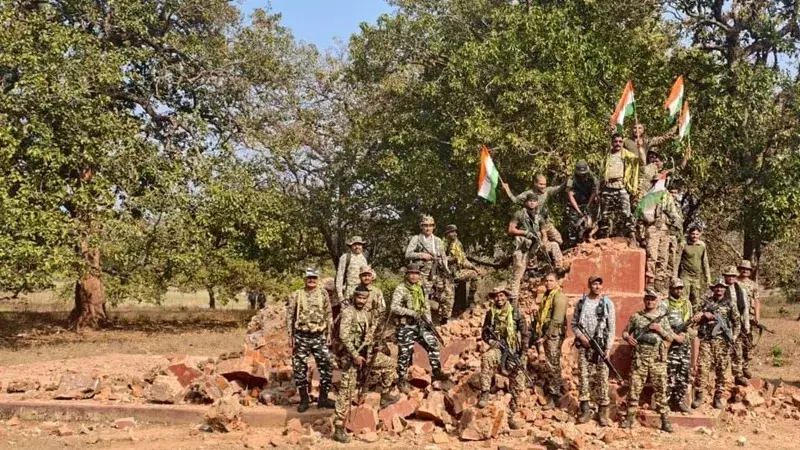 Massive Maoist monument torn down by forces in Chhattisgarh