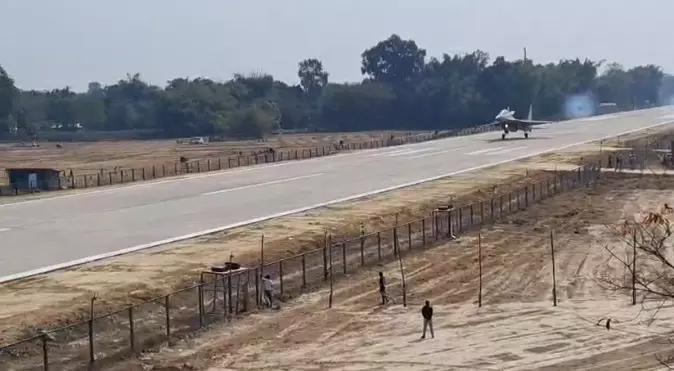 Rafale, Sukhoi, Tejas roar over Moran Emergency Landing Facility ahead of PM visit