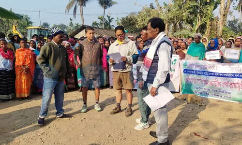 Tea workers protest demanding repeal of labour codes across Brahmaputra Valley