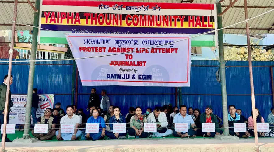 Manipur journalists protest assault on senior editor, seek arrest of attackers