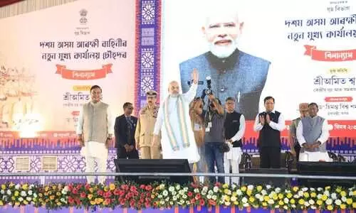 Shah ties eviction to security push at Assam Police campus launch in Sonapur