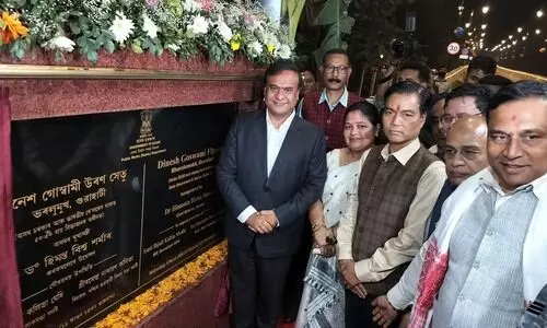 CM Sarma inaugurates Rs 99-Cr Dinesh Goswami Flyover in Guwahati, cites early completion