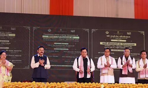 Union Minister Sonowal lays foundation for four river lighthouses in Guwahati