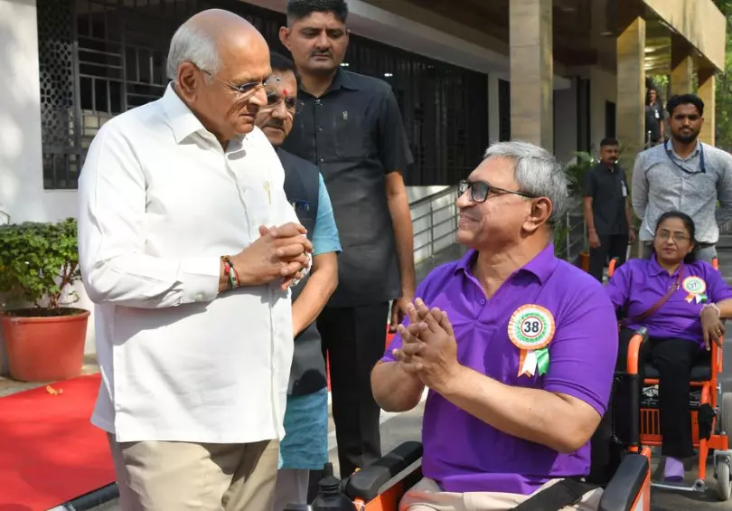 Gujarat CM gives motorised tricycles, wheelchairs to 5,676 PwDs