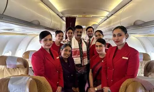 Air India, AI Express begin Guwahati T2 ops; first flight lands with laru, gamusa