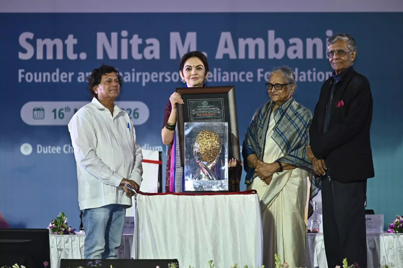 Nita M. Ambani, Founder and Chairperson of Reliance Foundation, Conferred Prestigious KISS Humanitarian Award 2025