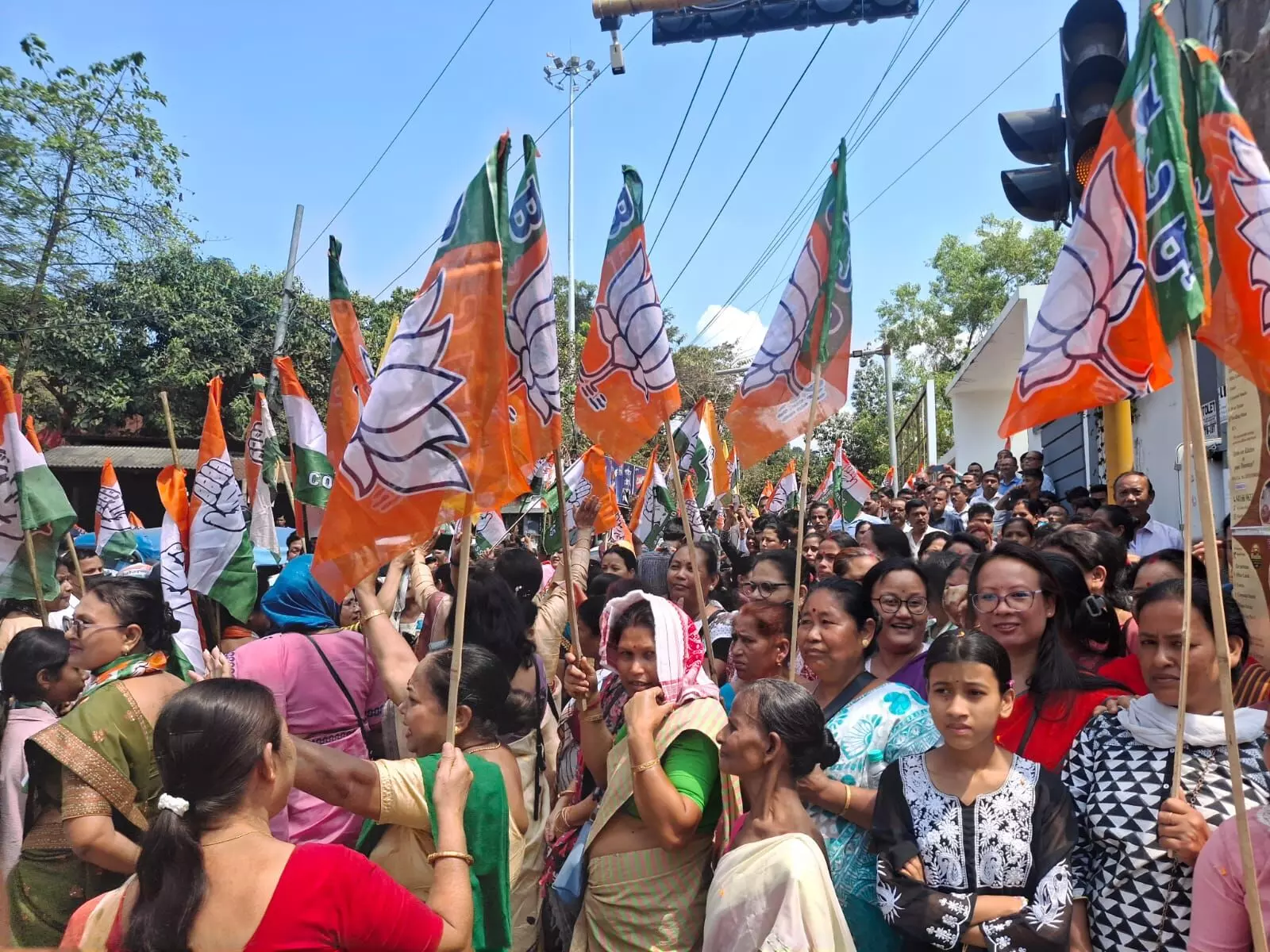 NDA flexes unity in Guwahati as four candidates file nominations NDA flexes unity in Guwahati as four candidates file nominations