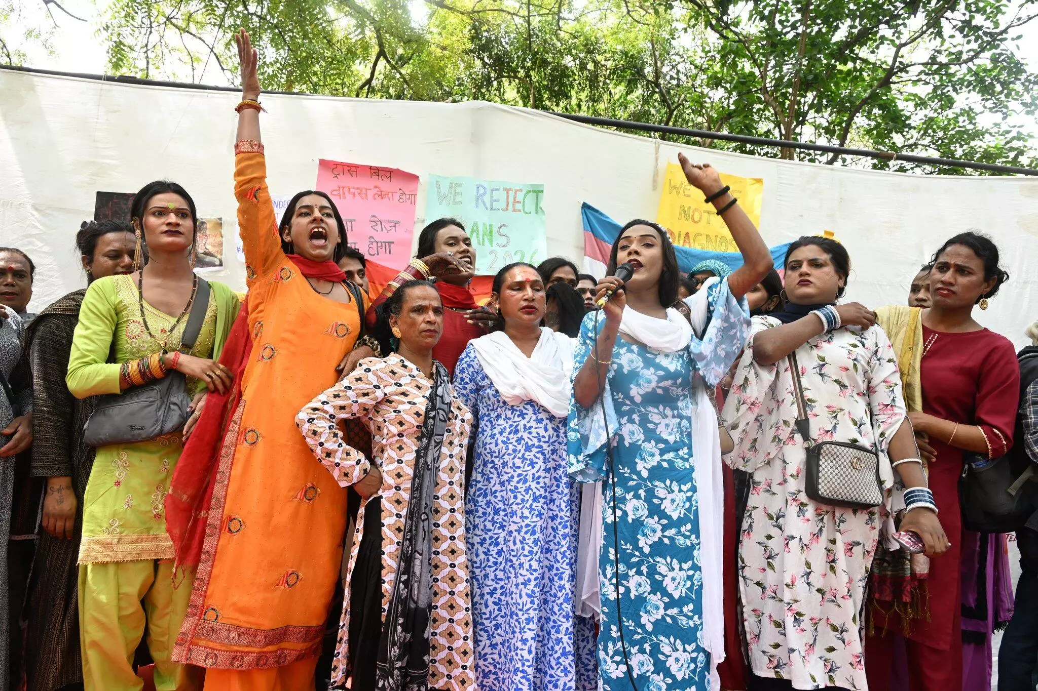 Transgender community holds protest over new Bill in Delhi