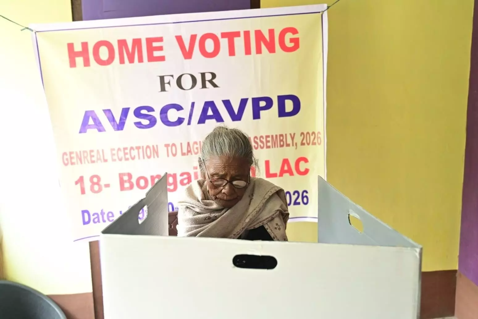 Assam polls: Election Commission clears over 26,000 electors for home voting Assam polls: Election Commission clears over 26,000 electors for home voting