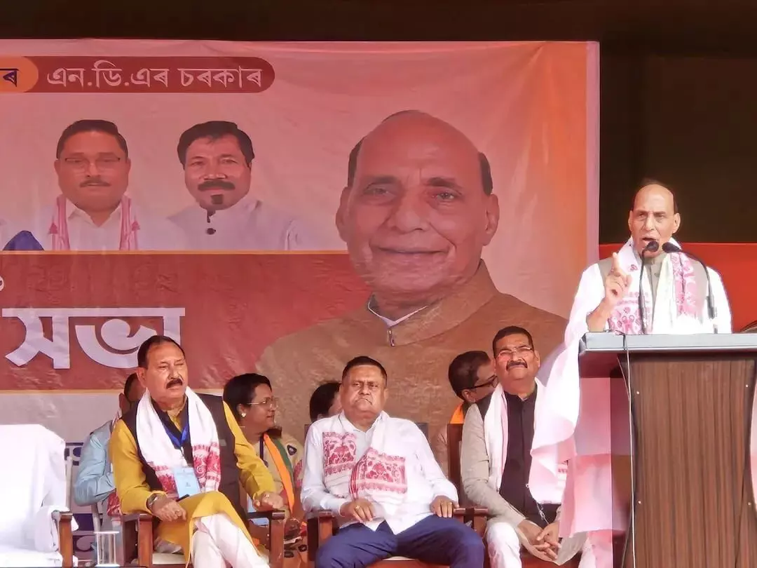 Congress kept Assam away from Delhi; BJP delivered growth: Rajnath in Tezpur