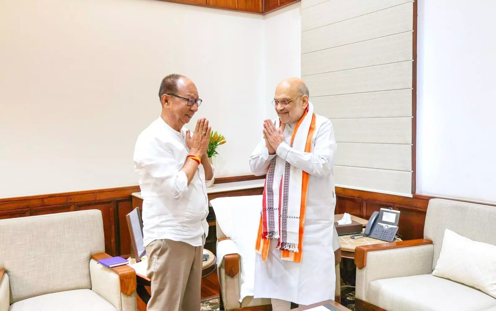 Shah reviews Manipur security with CM, approves Mahila Reserve battalion