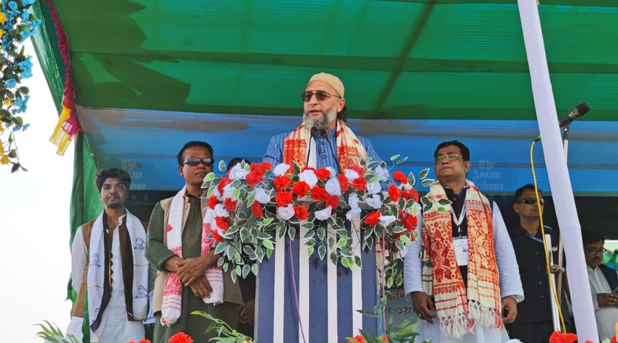 Owaisi targets Congress in Dhubri, calls it BJP’s ‘A-team’ during poll campaign