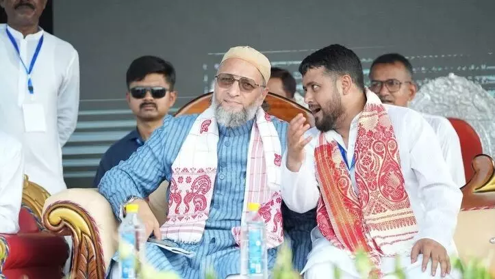 Owaisi’s entry heats up Assam poll battle; BJP, Congress trade barbs Owaisi’s entry heats up Assam poll battle; BJP, Congress trade barbs