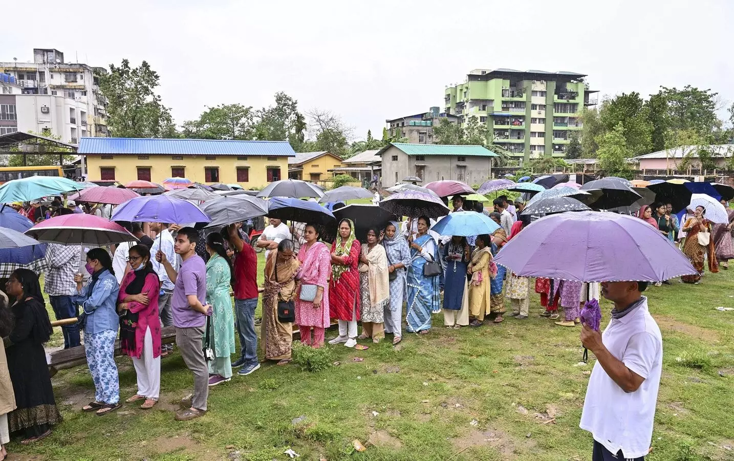 Assam sees 59.63% turnout by 1 pm; EVM snags, minor incidents fail to slow voting