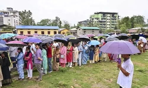 Assam sees 59.63% turnout by 1 pm; EVM snags, minor incidents fail to slow voting