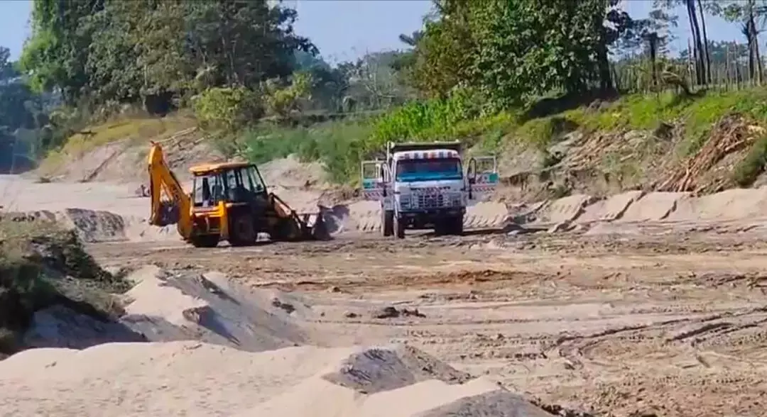 Illegal sand mining continues in Palasbari, locals allege official inaction Illegal sand mining continues in Palasbari, locals allege official inaction