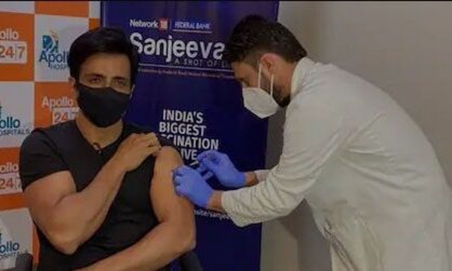 Sonu Sood gets vaccinated for Covid prevention