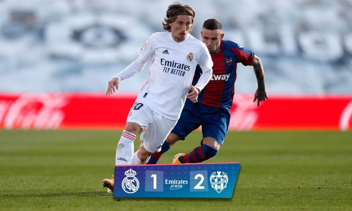 Madrid lose 2-1 to Levante in another slip in title race