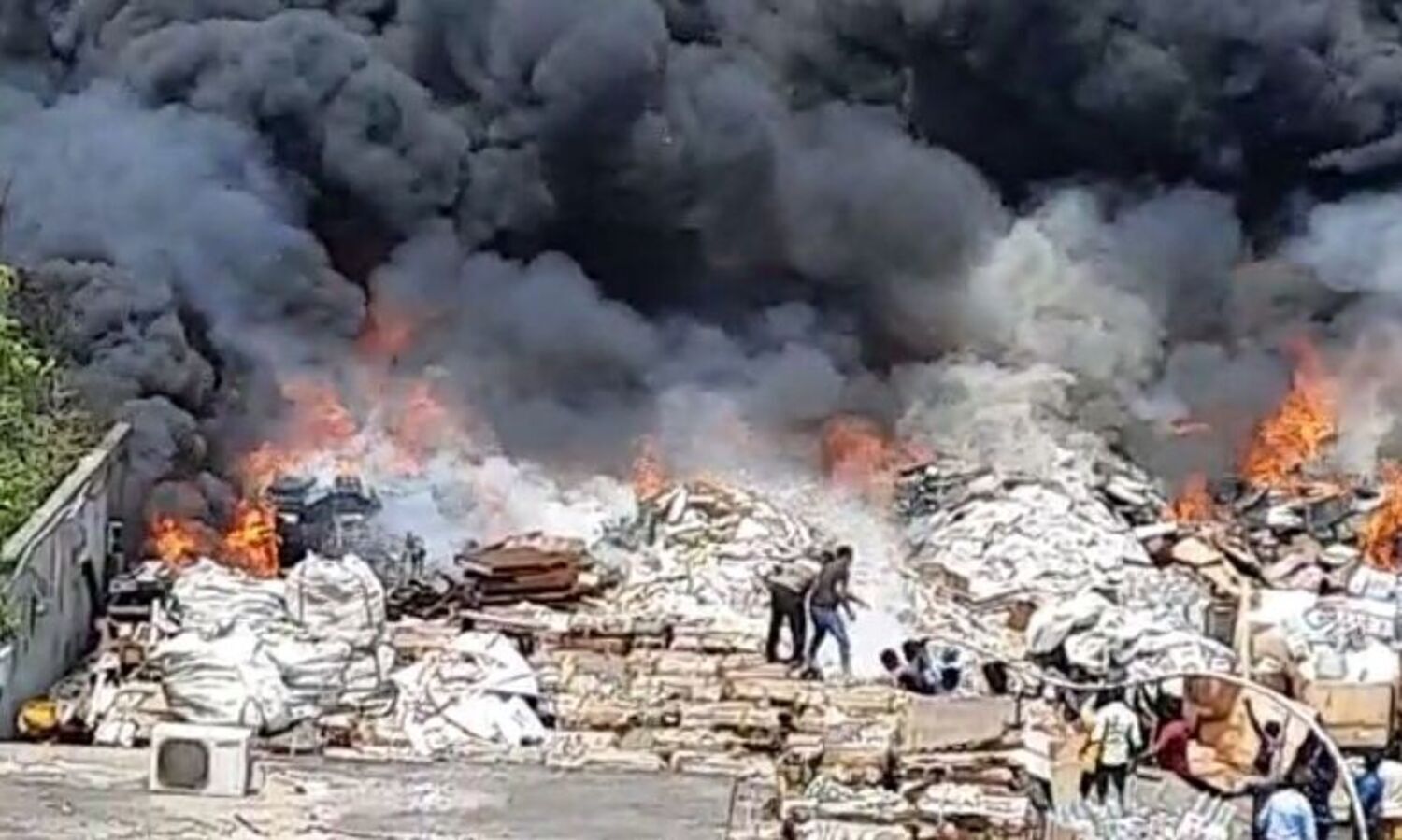 Fire at scrapyard leads to panic in Andhra SEZ