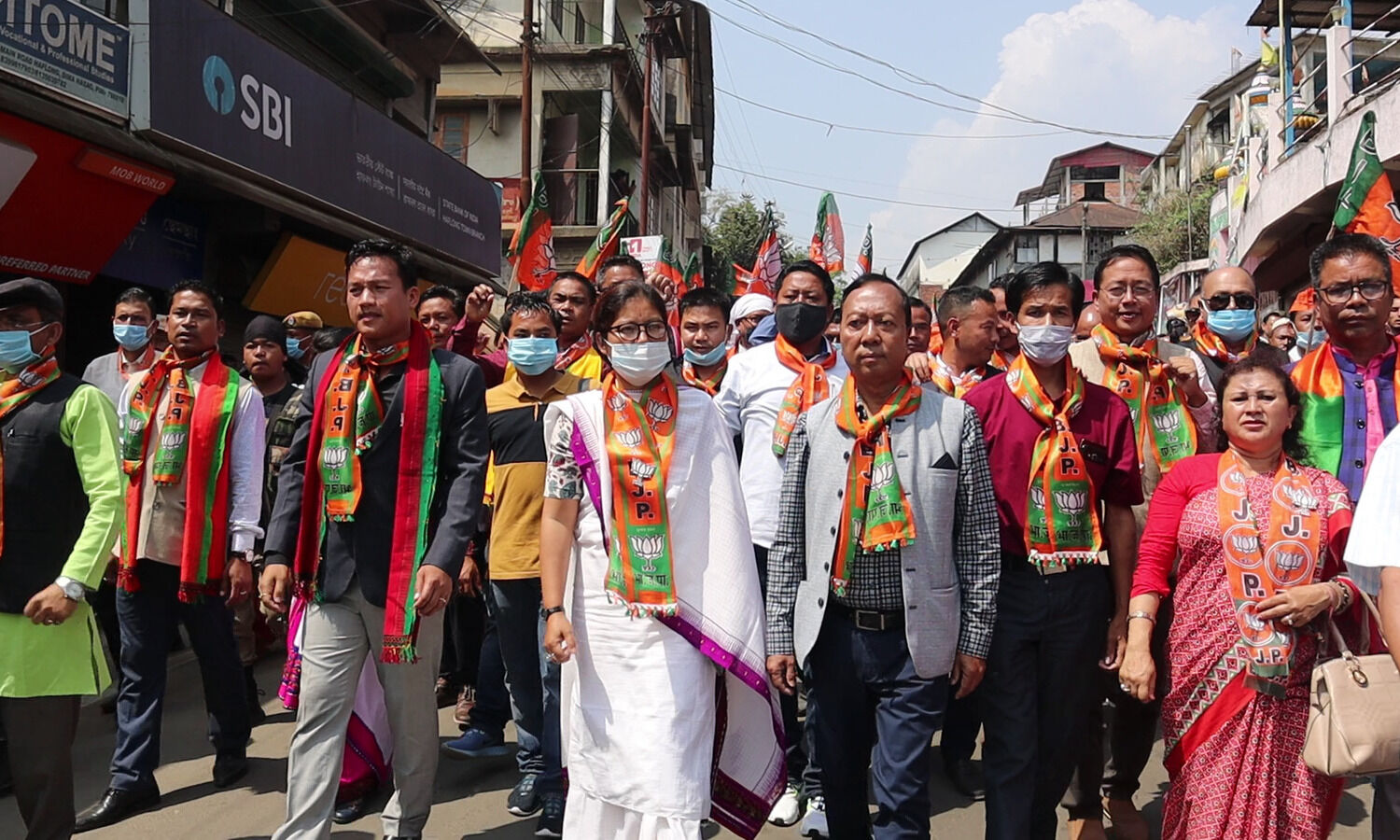BJP Candidate from 16 Haflong (ST) constituency files nomination