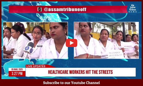 NHM employees protest in Guwahati