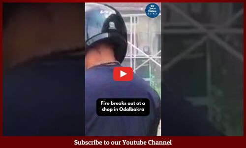 Fire breaks out at a shop in Odalbakra