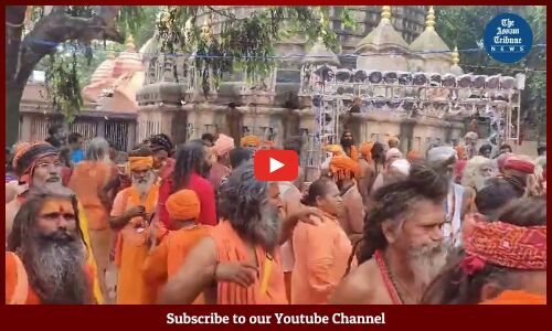 Guwahati: Sadhu Babas protest the lack of amenities in Ambubachi Mela 2024