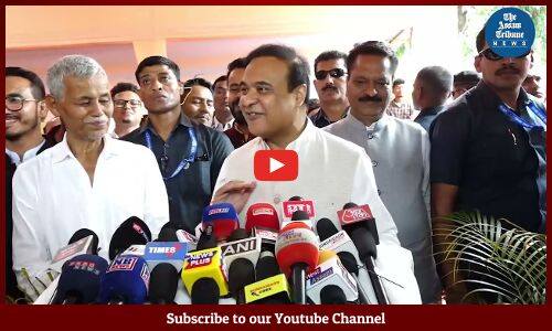 Assam CM visits Phani Bhusan Choudhurys residence in Bongaigaon