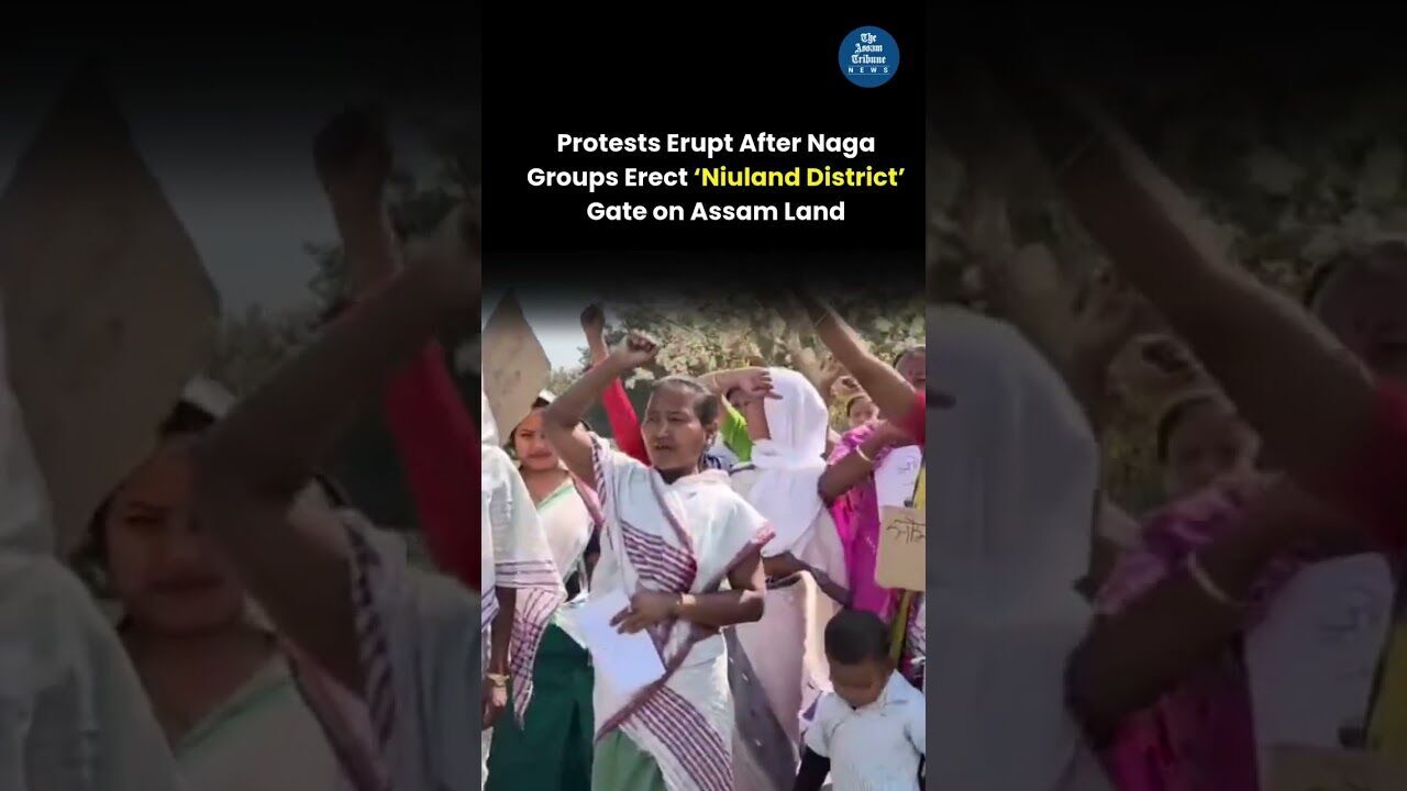 Protests Erupt After Naga Group Erect Niuland District Gate on Assam Land