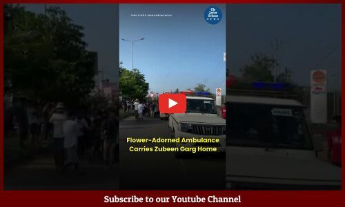 Flower Adorned Ambulance Carries Zubeen Garg Home