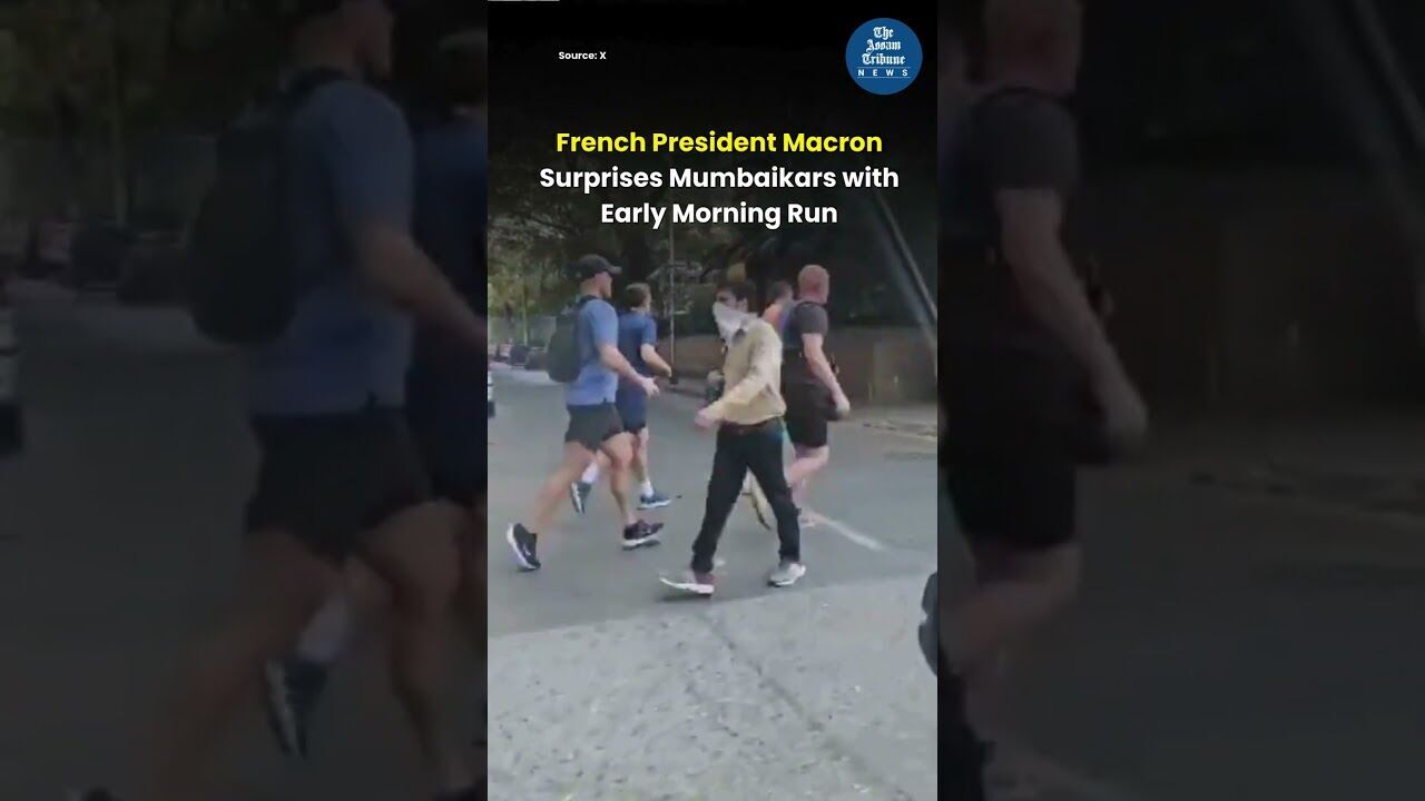 French President Macron Surprises Mumbaikars with Early Morning Run